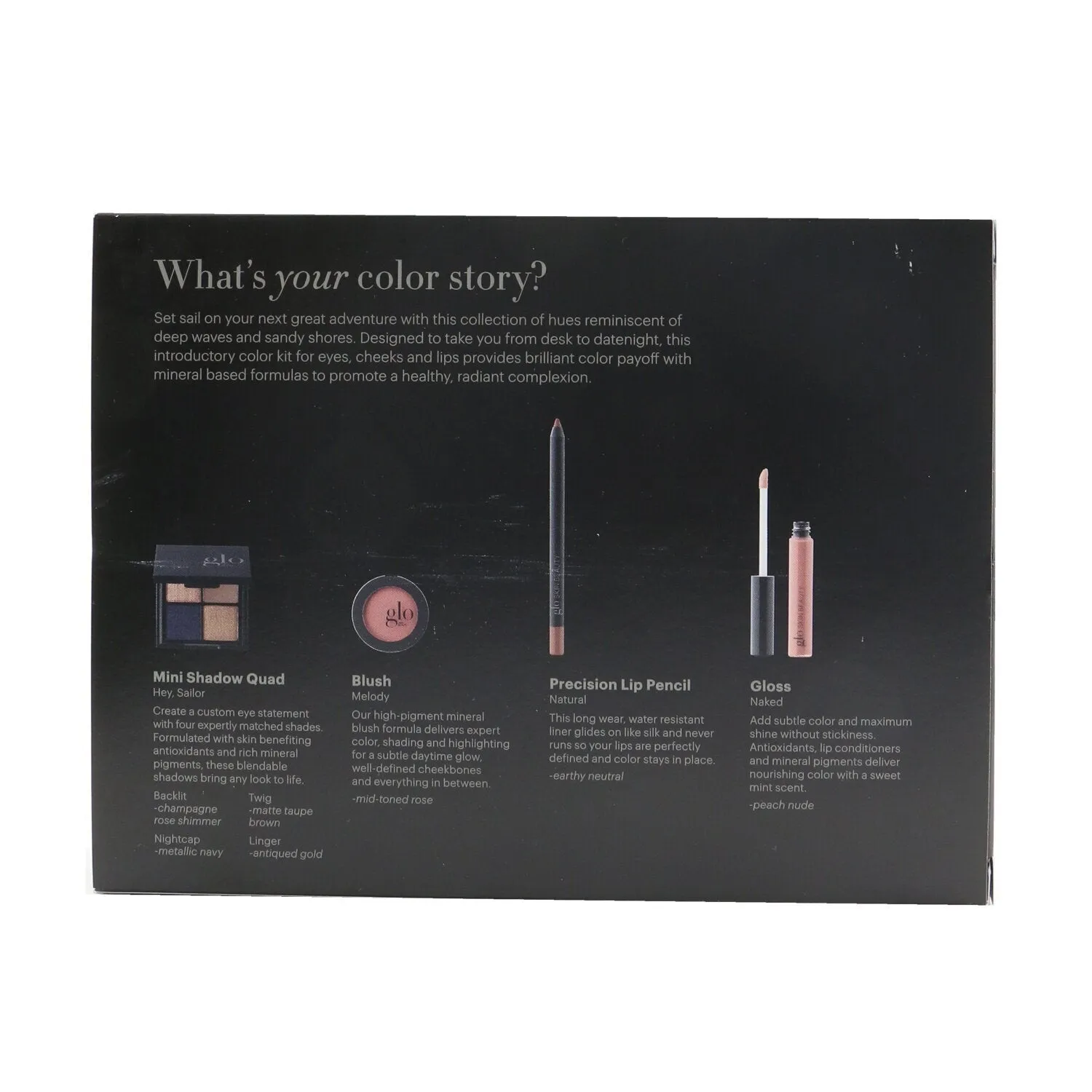 Glo Skin Beauty Desk to Datenight (Mini Shadow Quad   Blush   Lip Pencil   Lip Gloss) - # Bon Voyage  4pcs