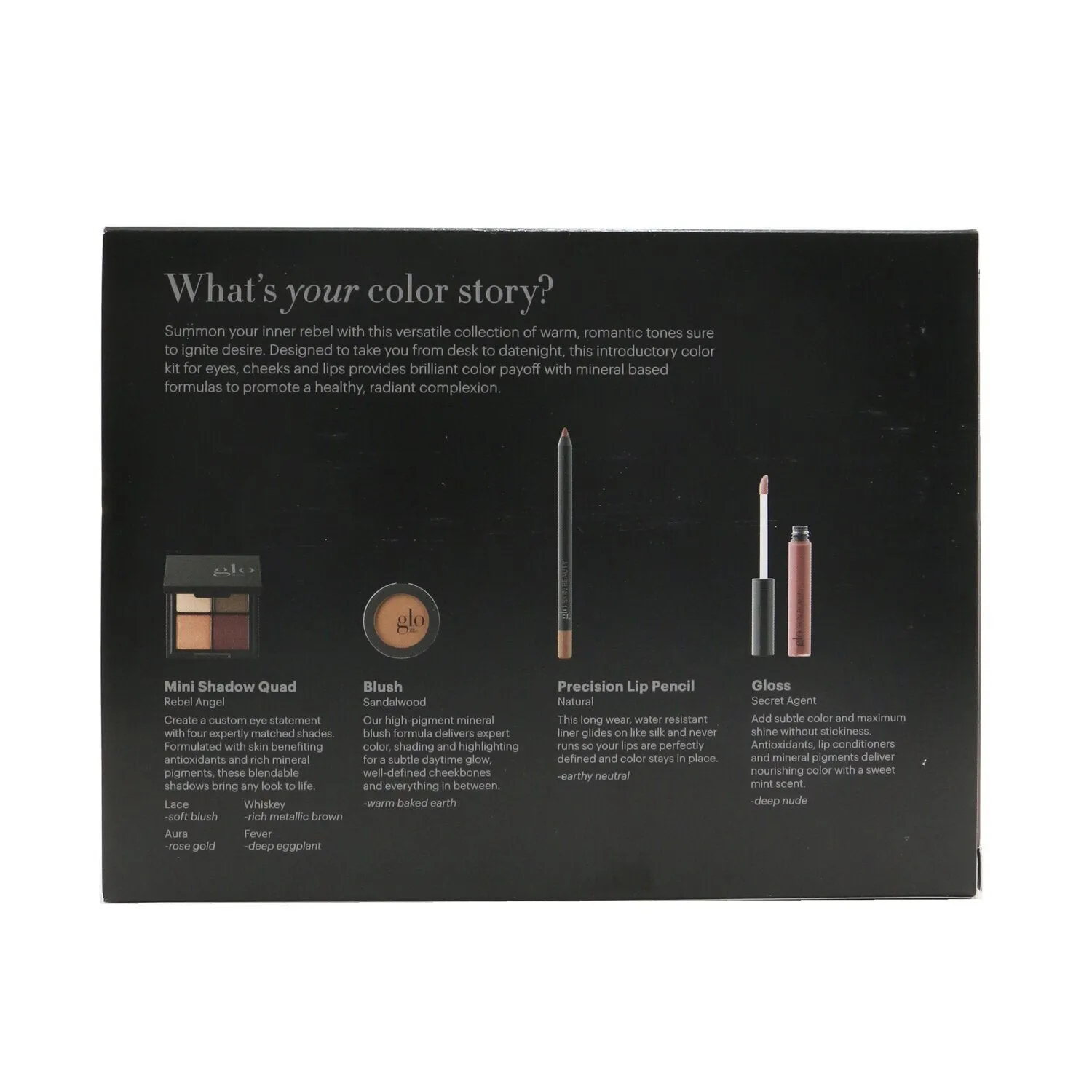 Glo Skin Beauty Desk to Datenight (Mini Shadow Quad   Blush   Lip Pencil   Lip Gloss) - # Bon Voyage  4pcs