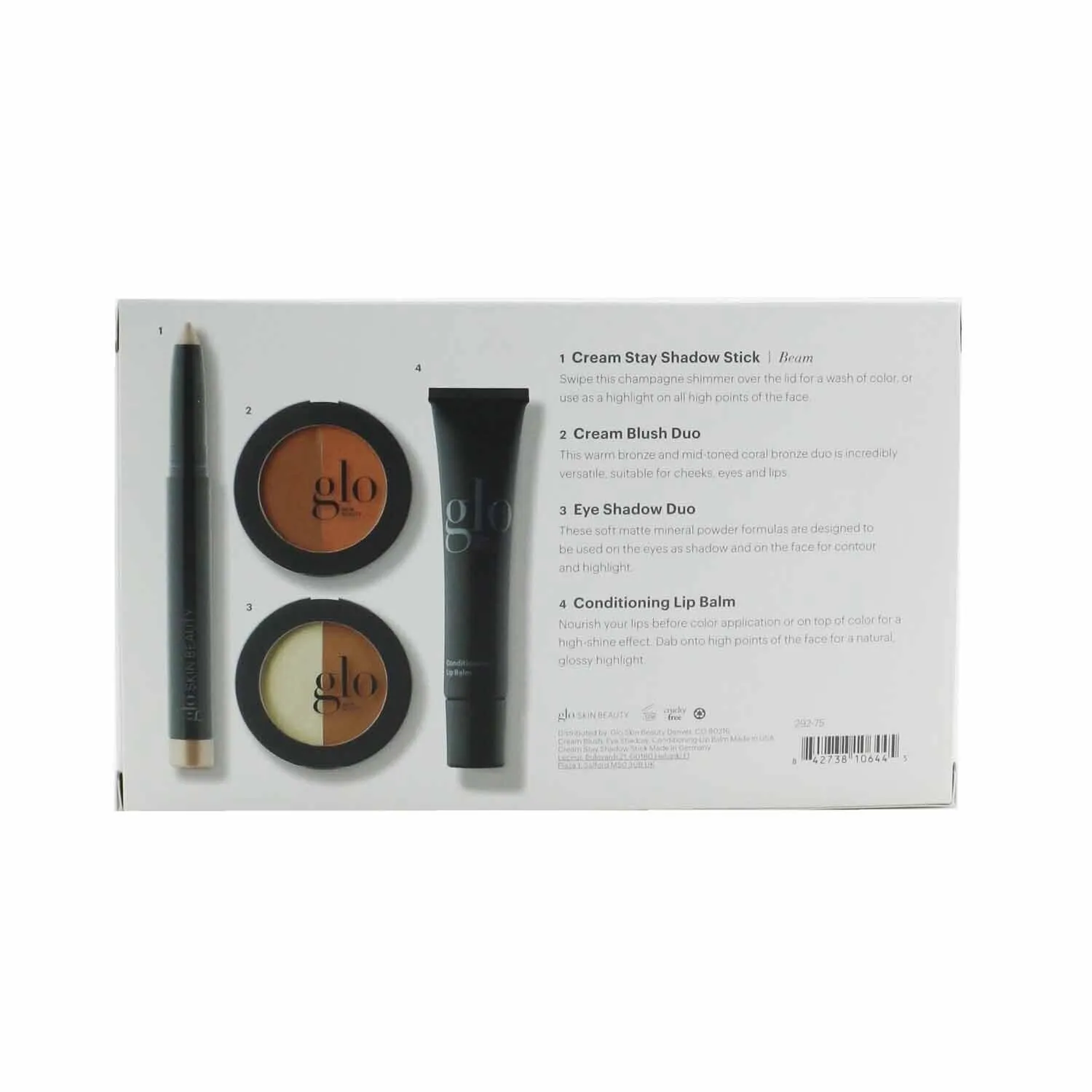 Glo Skin Beauty In The Nudes (Shadow Stick   Cream Blush Duo   Eye Shadow Duo   Lip Balm) - # Pop Of Pink Edition  4pcs 1bag