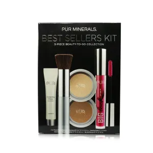 PUR (PurMinerals) Best Sellers Kit (5 Piece Beauty To Go Collection) (1x Primer. 1x Powder. 1x Bronzer. 1x Mascara. 1x Brush) - # Golden Medium  5pcs