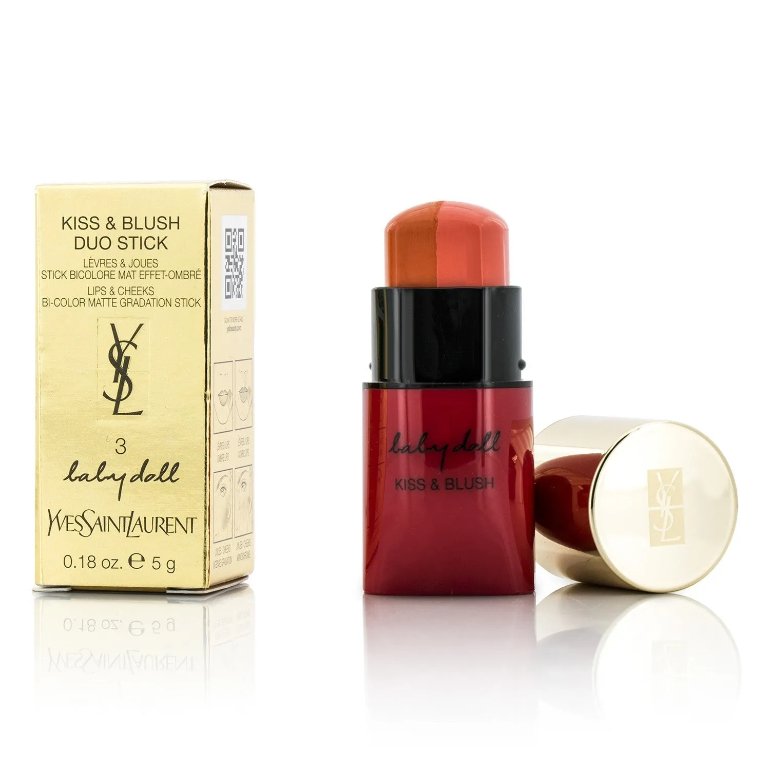 Yves Saint Laurent Baby Doll Kiss & Blush Duo Stick - # 7 From Mild to Spicy  5g/0.18oz